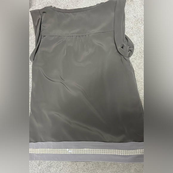 LOFT Ann Taylor Sparkling Sequin Trim Sleeveless Blouse Top Size S - Picture 2 of 5
